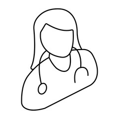 A unique design icon of doctor
