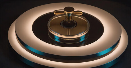 A platform for displaying products such as perfumes and can be used for other products with a modern and attractive design