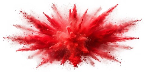 Red Powder Explosion, Isolated, Background, Graphic Design, Abstract