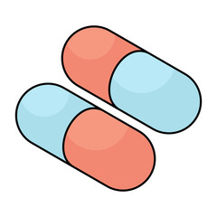 An editable design icon of capsules 