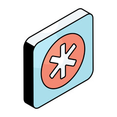 Fototapeta premium A creative design icon of medical sign