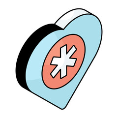 Obraz premium A creative design icon of medical sign