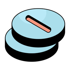 An editable design icon of capsules 