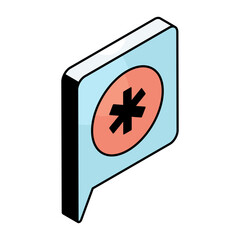 Obraz premium Premium download icon of medical chat