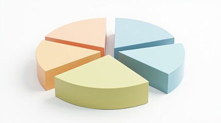 Obraz premium Detailed Multicolor Pie Chart for Effective Business and Financial Data Presentation