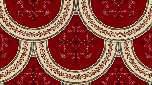 Traditional Latvian embroidery seamless loop pattern