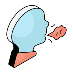 Premium download icon of cough 