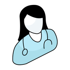 A unique design icon of doctor