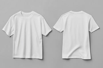 White T Shirt Mockup, Front and Back View