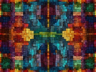 Vibrant seamless mosaic pattern for designs and backgrounds.