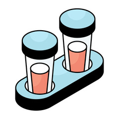 An editable design icon of experiment