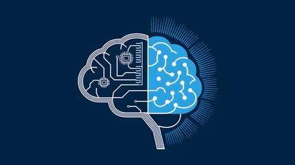 Artificial intelligence robot working at computer in office. IT team, Humanoid support center, Futuristic worker, Work at call center. Generative AI