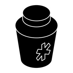 A unique design icon of drugs bottle