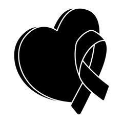 A beautiful design icon of awareness ribbon