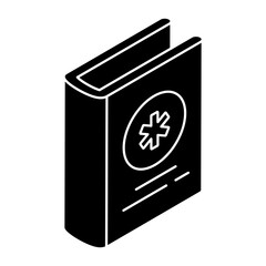 A unique design icon of medical book