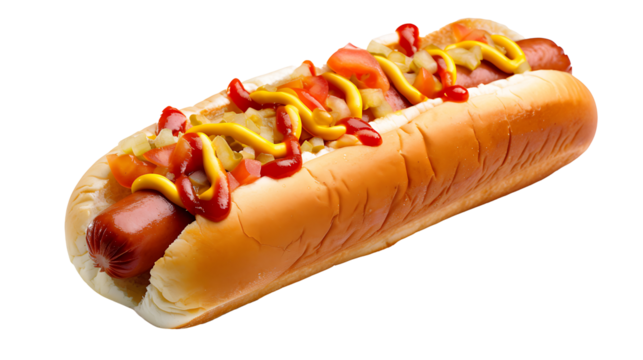 hot dog insolated on withe background