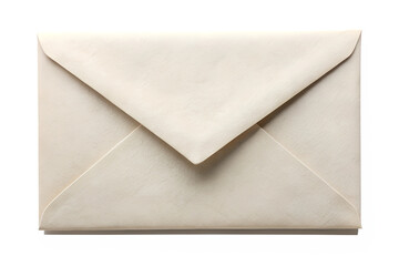 Sealed white envelope ready for mailing on transparent background
