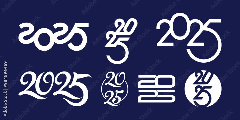 Poster bundle 2025 design element vector idea