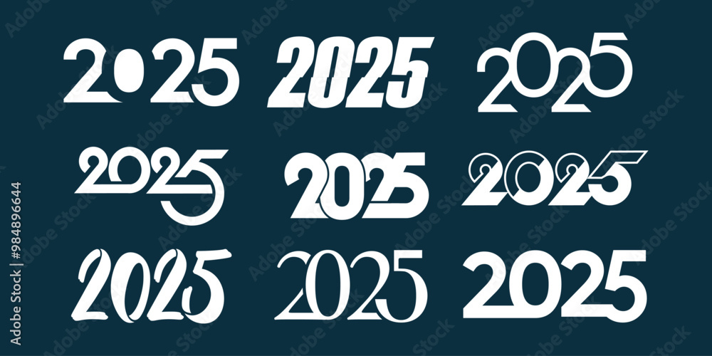Poster set of 2025 design element vector idea