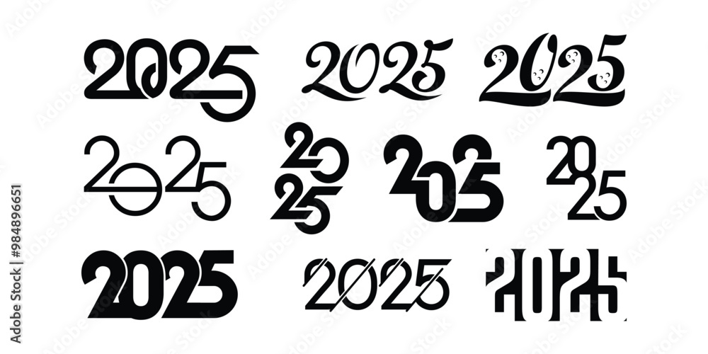 Poster set of 2025 design element vector idea