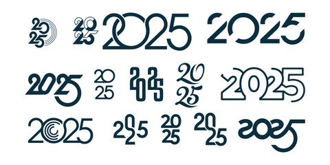 Set of 2025 design element vector idea