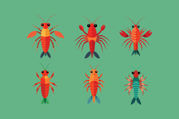  Wonderful creature Mantis Shrimp vector art illustration