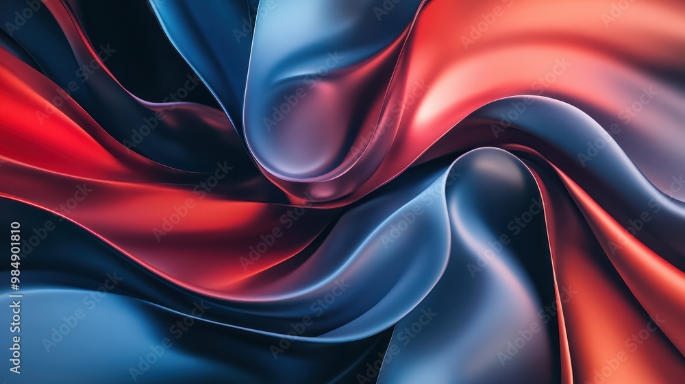 Poster modern abstract digital 3d background. copy space. based on generative ai