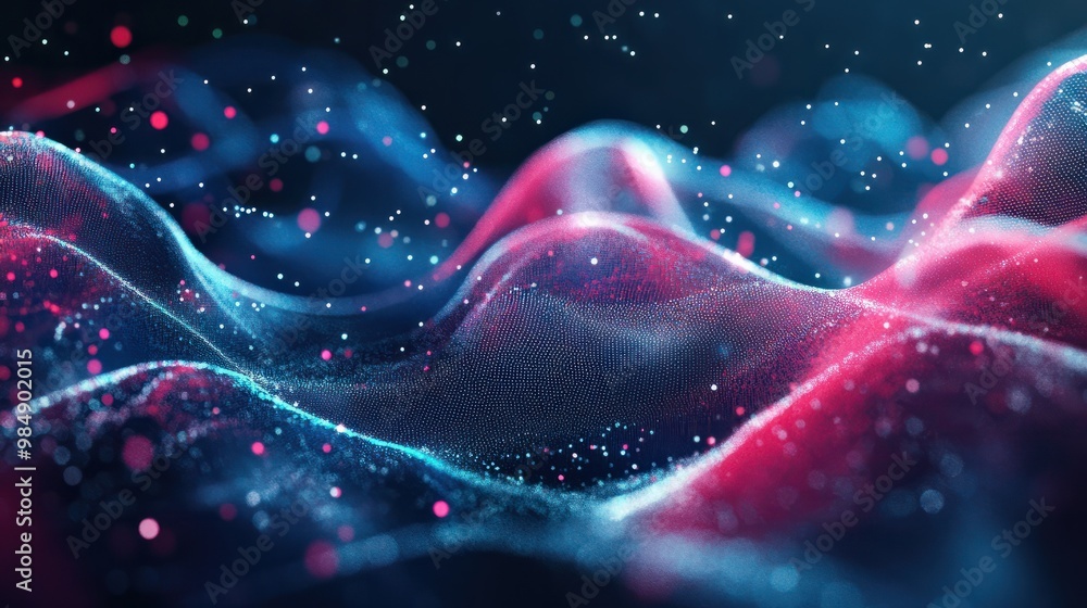 Poster modern digital abstract 3d background. copy space. based on generative ai