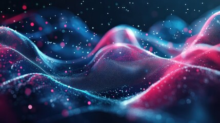 Modern digital abstract 3D background. Copy space. Based on Generative AI