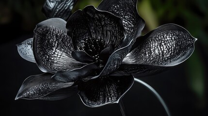 orchid on black