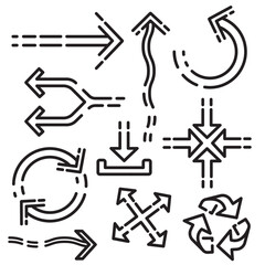 hand drawn arrows set