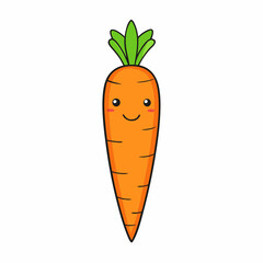 carrot vector icon on withe background