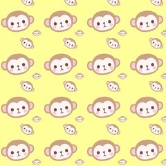Monkey fabric painting