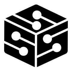 cube glyph icon