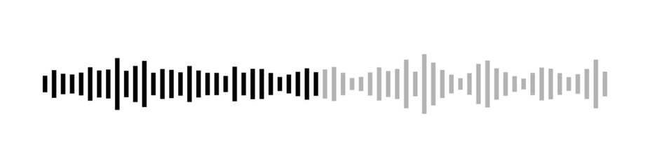 Audio Speech Spectrum isolated. Music Player and Equalizer Icon. PNG