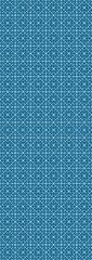 A repeating geometric pattern in teal and white, suitable for backgrounds or textile designs.