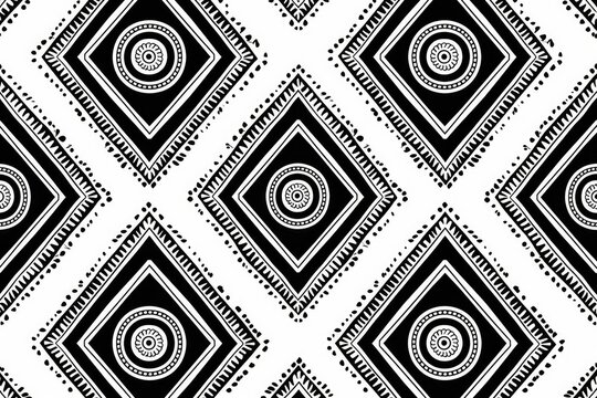 African geometric pattern for design prints  vector illustration.