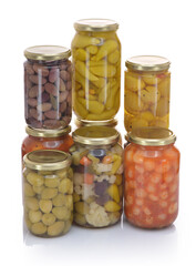 ASSORTED PICKLED VEGETABLES IN JARS