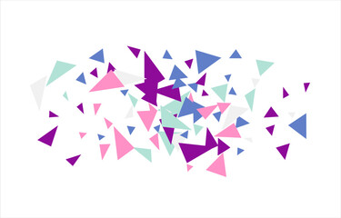 Frame of colored triangles abstract geometric pattern. Can be used as poster, banner, border, background, wallpaper, card, print, web. Vector illustration.