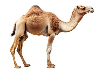 Camel isolated on white background. Generative Ai