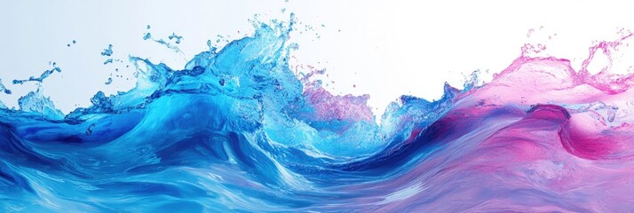 Dynamic Wave of Liquid Paint in Abstract Artistic Design