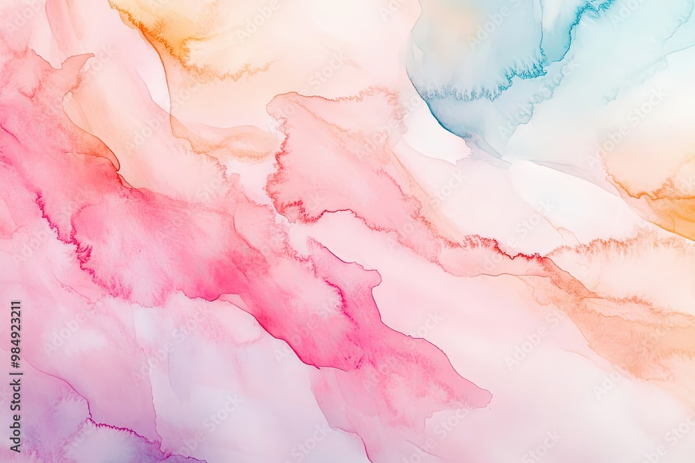 Aufkleber vibrant abstract watercolor pattern with soft fluid shapes for creative design projects.