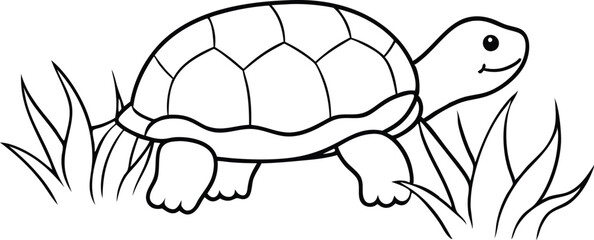 Toad Exploring Jungle Pond Vector Illustration for Kids Coloring Pages
