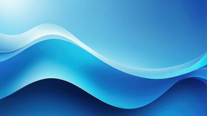 A smooth gradient of blue waves creating a calming and modern abstract background.