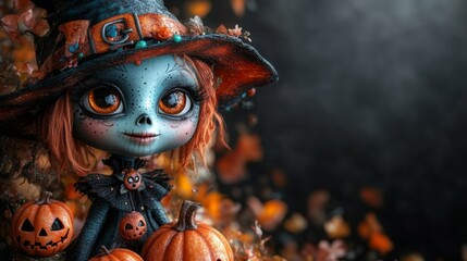 Cute Halloween Characters with Pumpkins - Festive Fall Collection