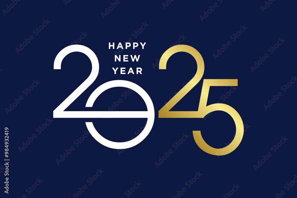 Poster 2025 design element vector with creative concept