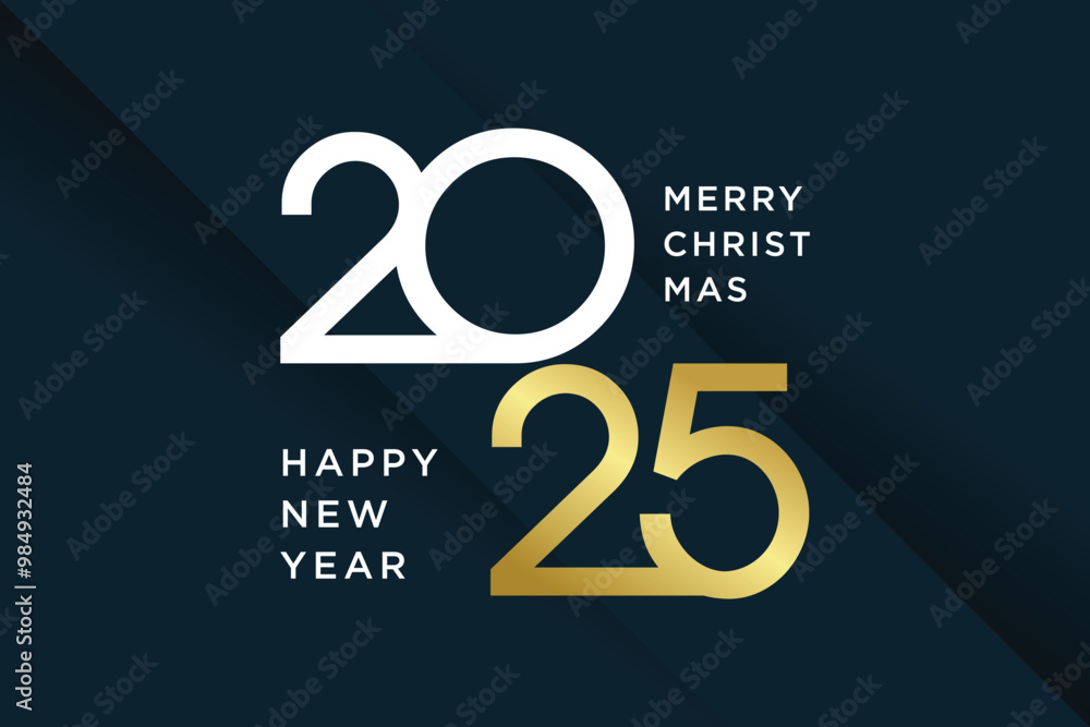 Poster 2025 design element vector with creative concept