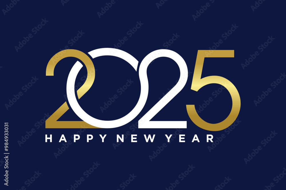 Poster 2025 design element vector with creative concept