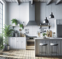 modern kitchen interior