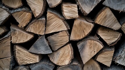 Fototapeta premium A pile of wood logs with a brownish color